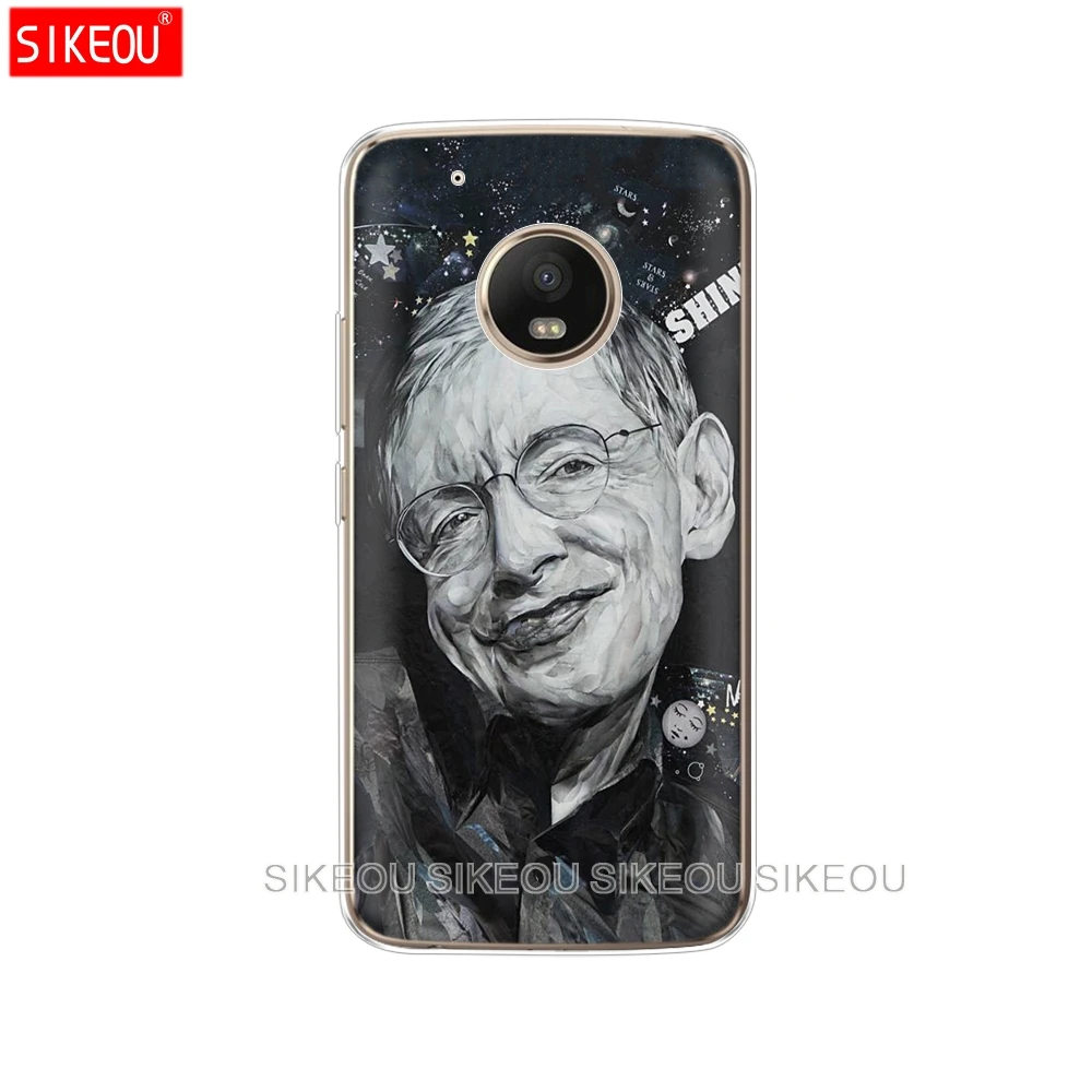 Силиконовый чехол для телефона Motorola Moto G6 G5 G5S Z2 Z3 PLAY PLUS X4 E4 E5 C Stephen William Hawking|Бамперы|