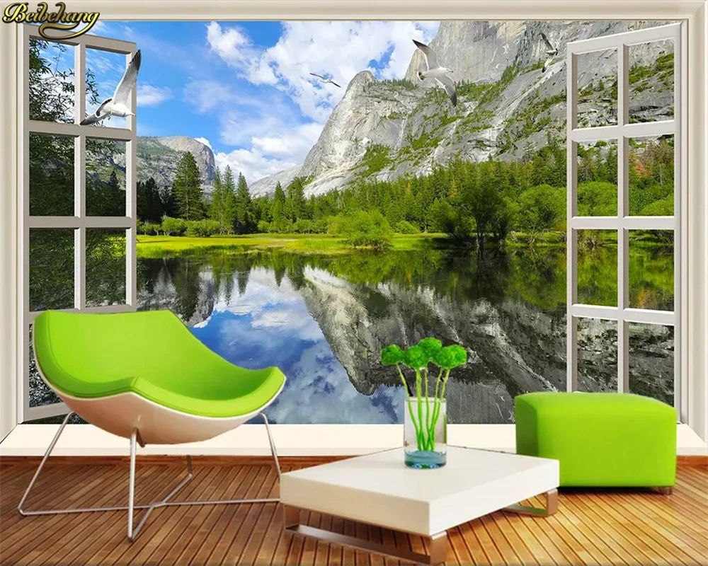 Фотообои beibehang на заказ настенные 3D-обои с изображением озерсветильник света гор