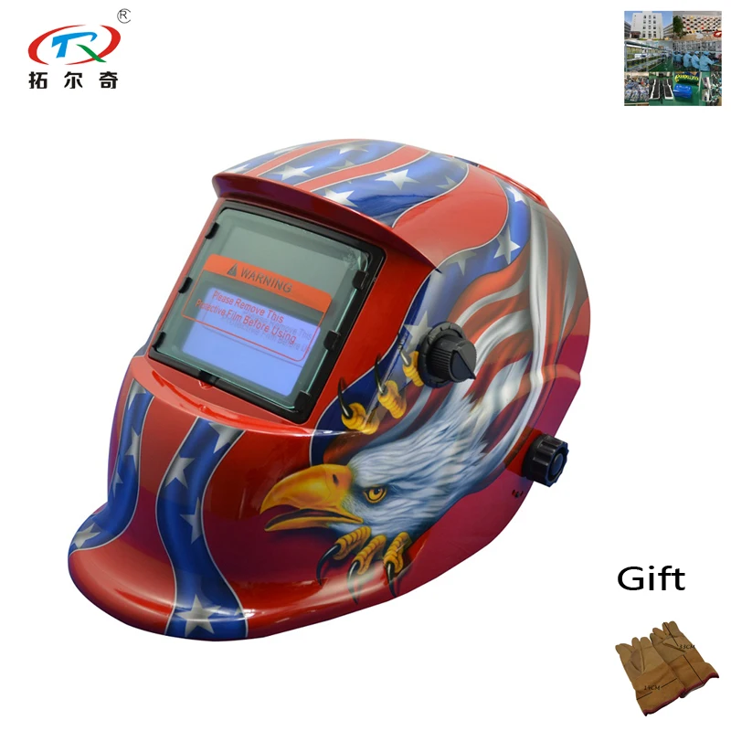 Сварочная маска Red Eagle с автоматическим затемнением Мягкий головной убор Mig Tig