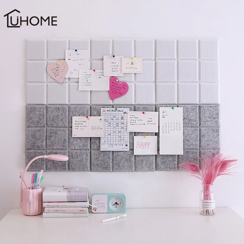 

4pcs/set Beautiful Felt Letter Board Message Board Home Office Decor Board Photo Display Board Kids Room Wall Sticker Decoration