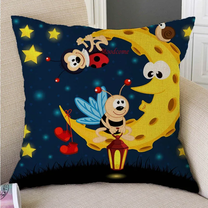 Детская мультяшная Милая корова пчелы кролик медведь хорошая ночь детская