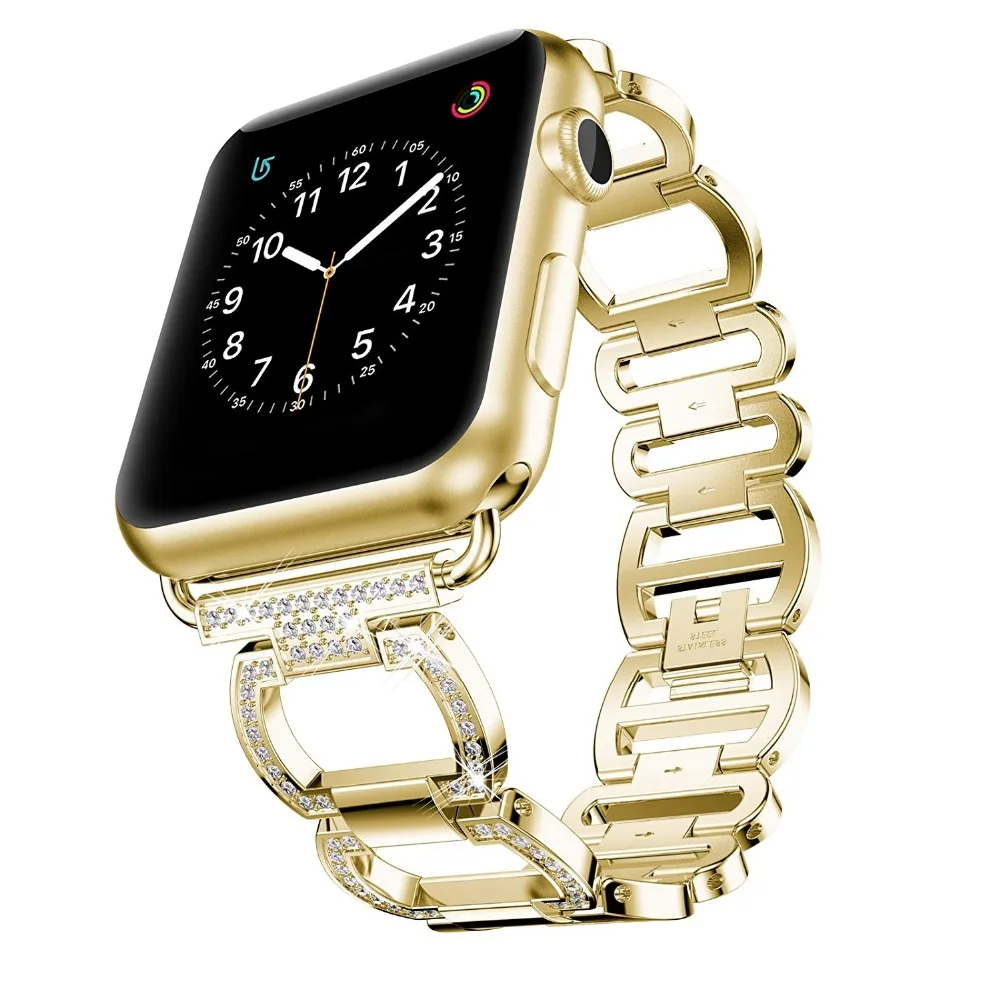 Ремешок Pulseira для iWatch Band 42 мм 38 браслет из нержавеющей стали Apple Watch 4 3 44 40