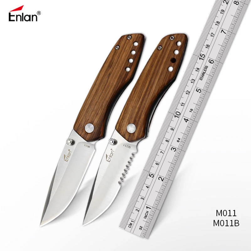 Складной нож ENLAN с деревянной ручкой походные ножи уличный инструмент карманное