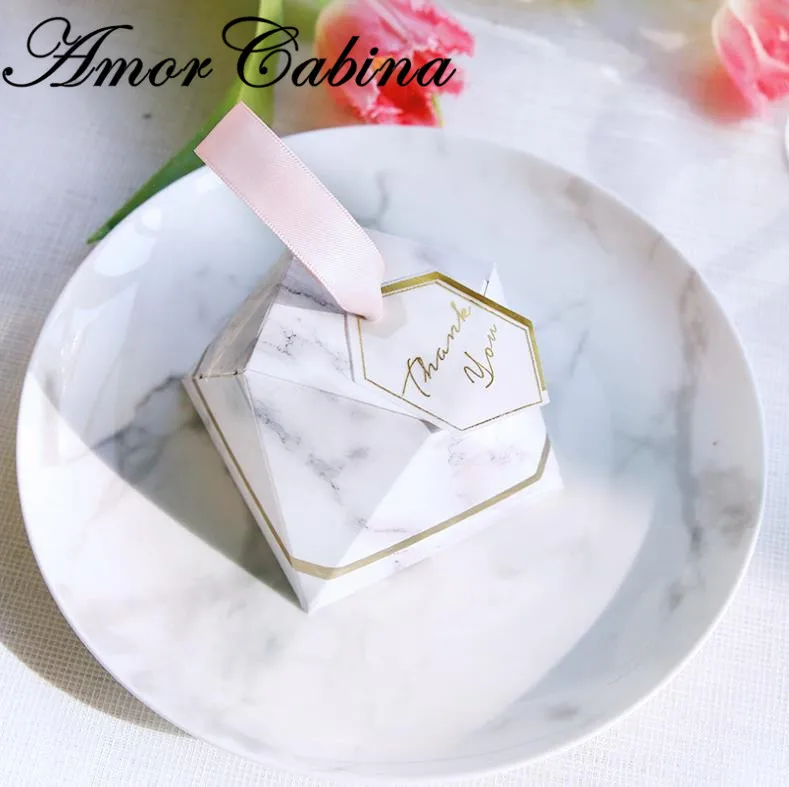 Креативная Алмазная мраморная коробка для конфет свадебные сувениры и подарки