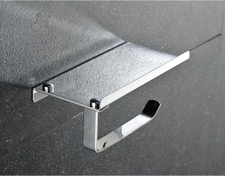 Высокое качество набор для ванной комнаты держатель туалетной бумаги с полкой из