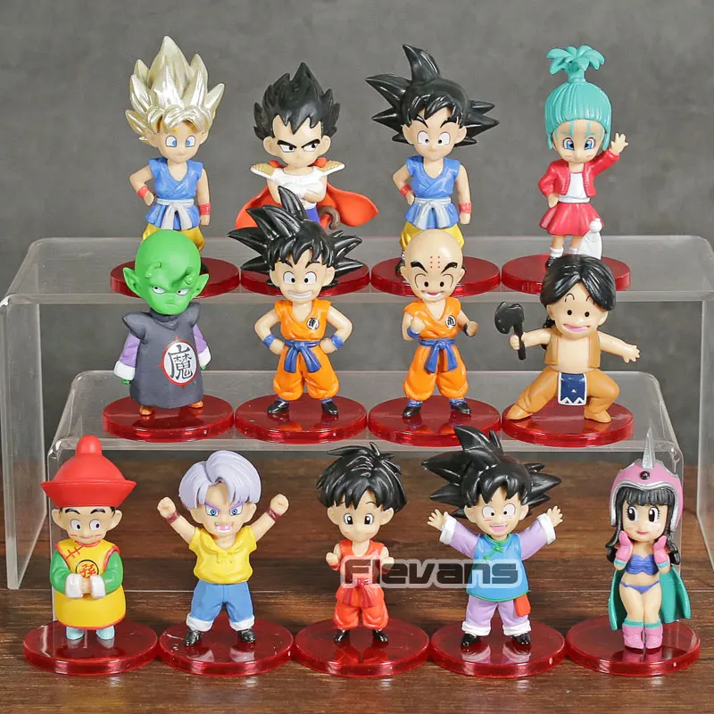 Dragon Ball Z WCF детский сын Гоку Гохан трусы Vegeta Chichi Bulma Krillin Piccolo Upa ПВХ Фигурки игрушки 13 шт./компл