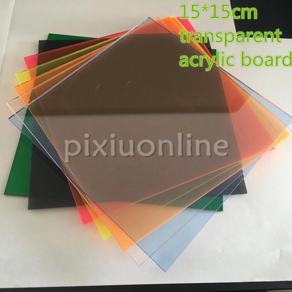 J583 15*15*0 23 см 7 цветов цветная прозрачная акриловая пластина Perspex | Детали инструментов -32807196136