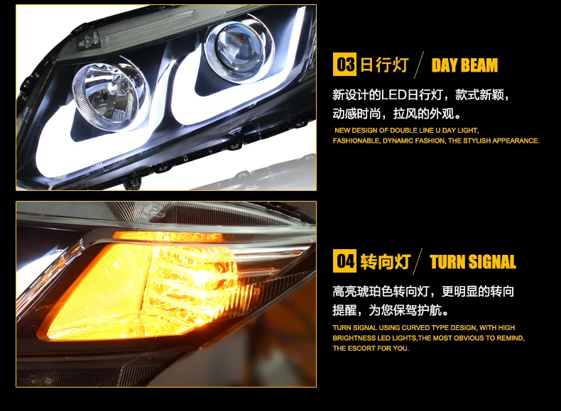 Hireno фары для 2011-15 HONDA CIVIC фар сборки LED DRL ангел объектив двойной луч ксеноновые 2 шт