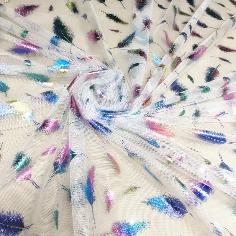 GLace 1Y/лот перьевая мягкая бронзовая сетка блестящая ткань женское платье