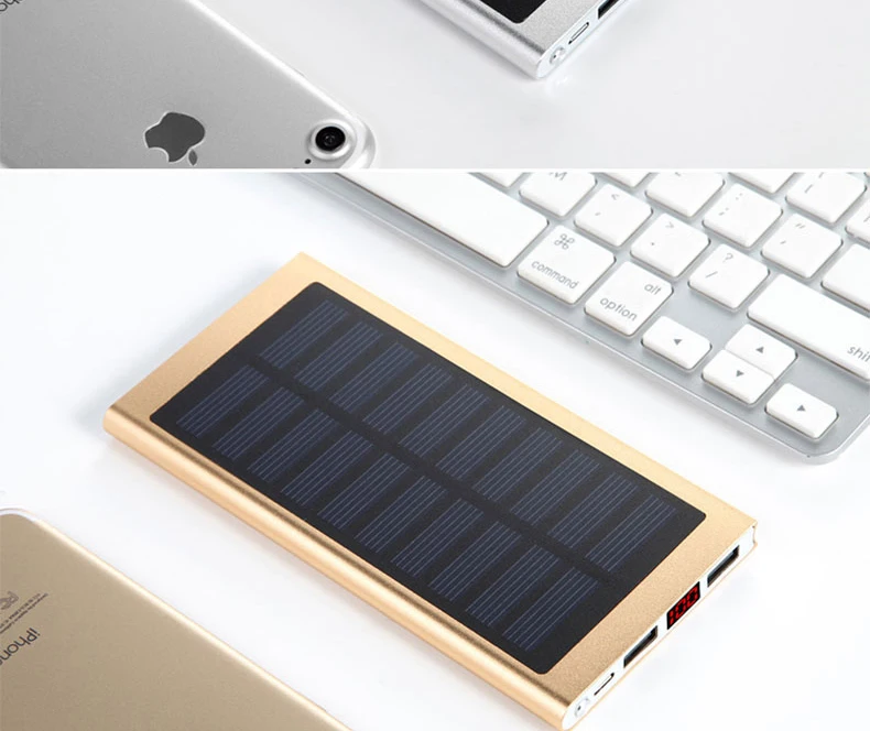Солнечная 30000 mah Мощность Bank внешняя Батарея 2 USB светодиодный Мощность банк Портативный мобильный Зарядка телефона от солнечной батареи для Xiaomi Mi iphone XS 8 плюс