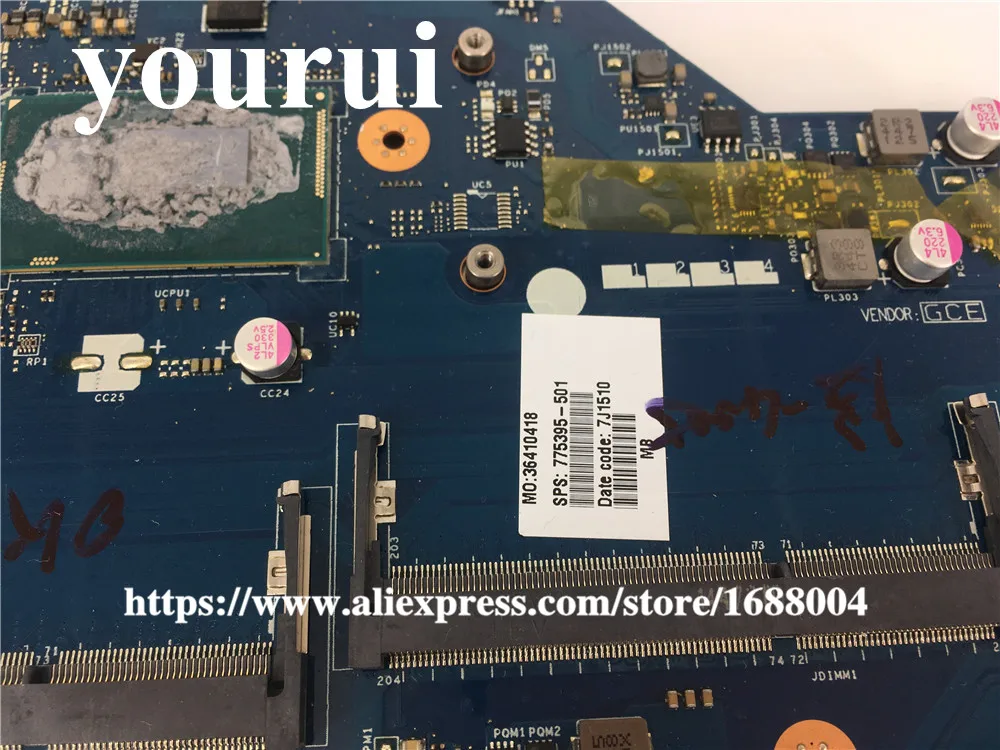 Для HP 15 R серии R137WM Материнская плата ноутбука 775395 501 LA A992P i3 4005U 1 7 ГГц Процессор 100%