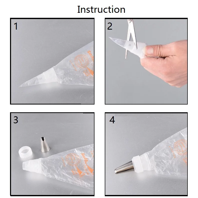 Силиконовый кондитерский мешок для обледенения кремом + набор соплов из
