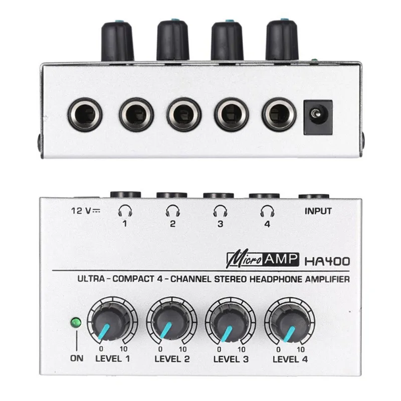 portable amplifier mini mixer audio line 1 input 4 output Audio stereo Amplifier Apply to all headphones 12V DJ Mixer | Электроника