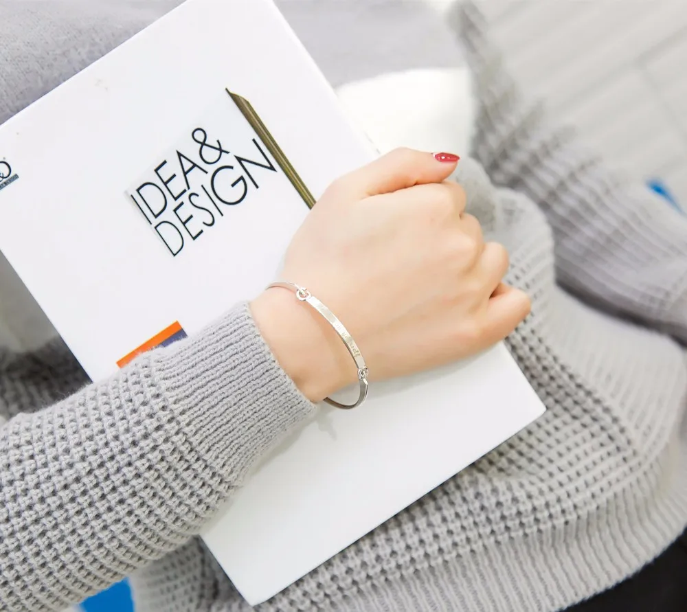 LKO женские розовые ювелирные изделия браслет дружбы Bijoux классический Верьте в себя браслет с буквами