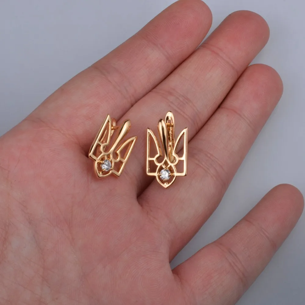 Украинские серьги Anniyo для женщин с кубическим цирконием ювелирные изделия