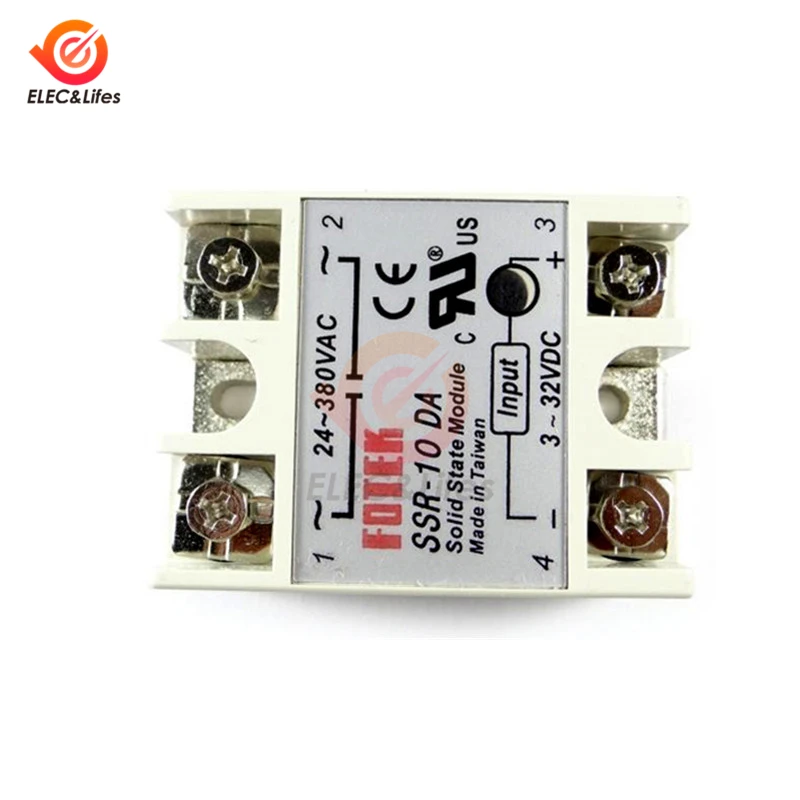 Твердотельные реле SSR-10DA SSR-25DA SSR-40DA 10A 25A 40A на самом деле 3-32 В постоянного тока в переменный 24-380V AC SSR 10DA 25DA 40DA реле преобразователь «сделай сам»