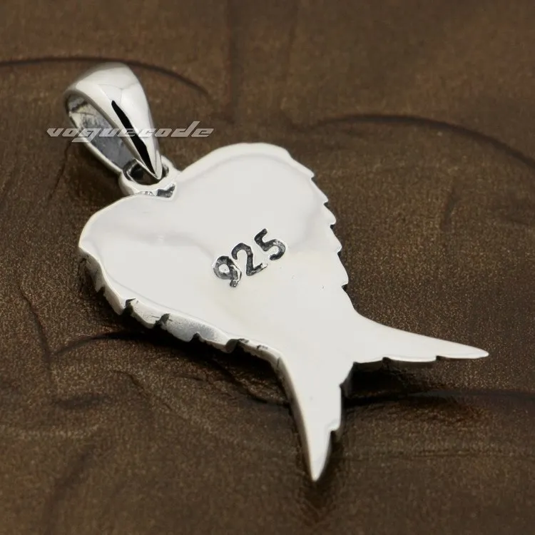 925 пробы серебряные милые крылья ангела-две подвеска крыло кулон 8X021A (ожерелье 24