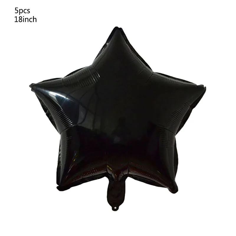 5pcs black star 1 Набор, 30, 40, 50, 60, украшения для дня рождения, для взрослых, индивидуальные принадлежности для дня рождения, золотой, черный, Юбилейный Декор - Цвет: 5pcs black star