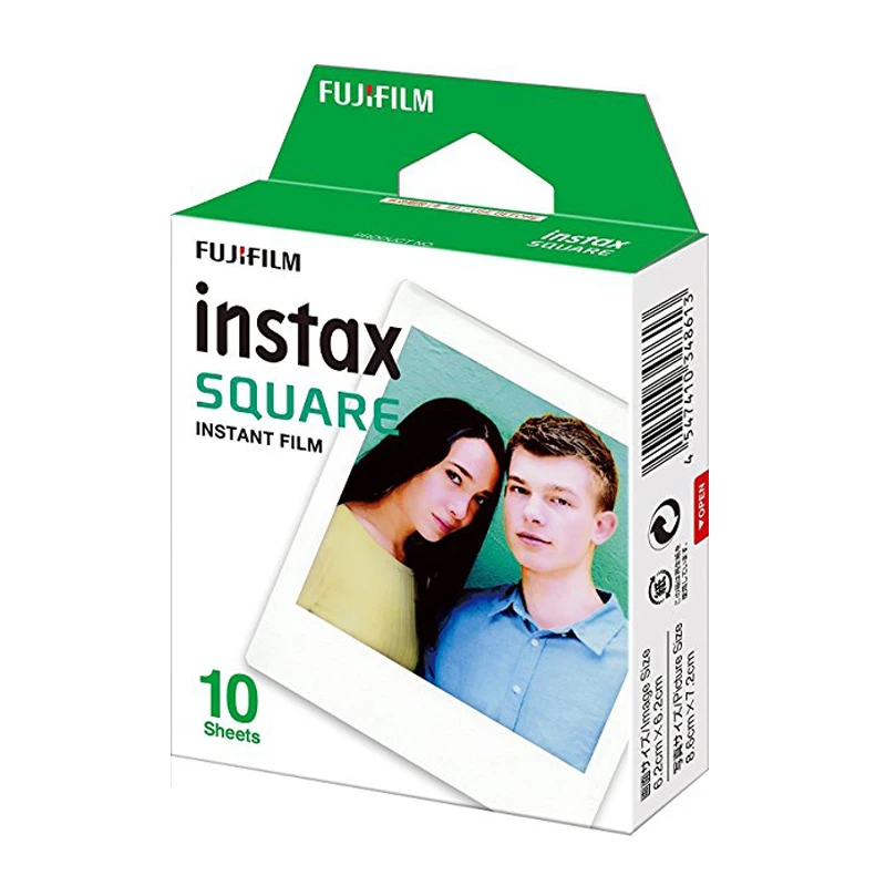 Подлинная Fujifilm Instax квадратный защитный экран 10 листов Фотобумага для