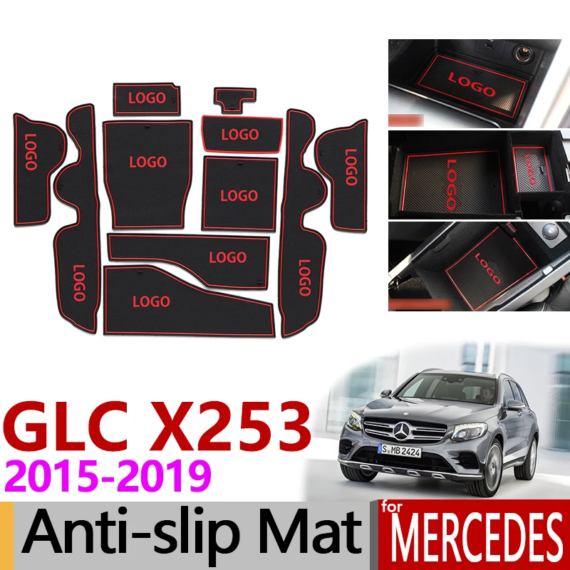 Нескользящий прорезиненный коврик для ворот аксессуары Mercedes Benz GLC X253 200 250 300 220d 250d