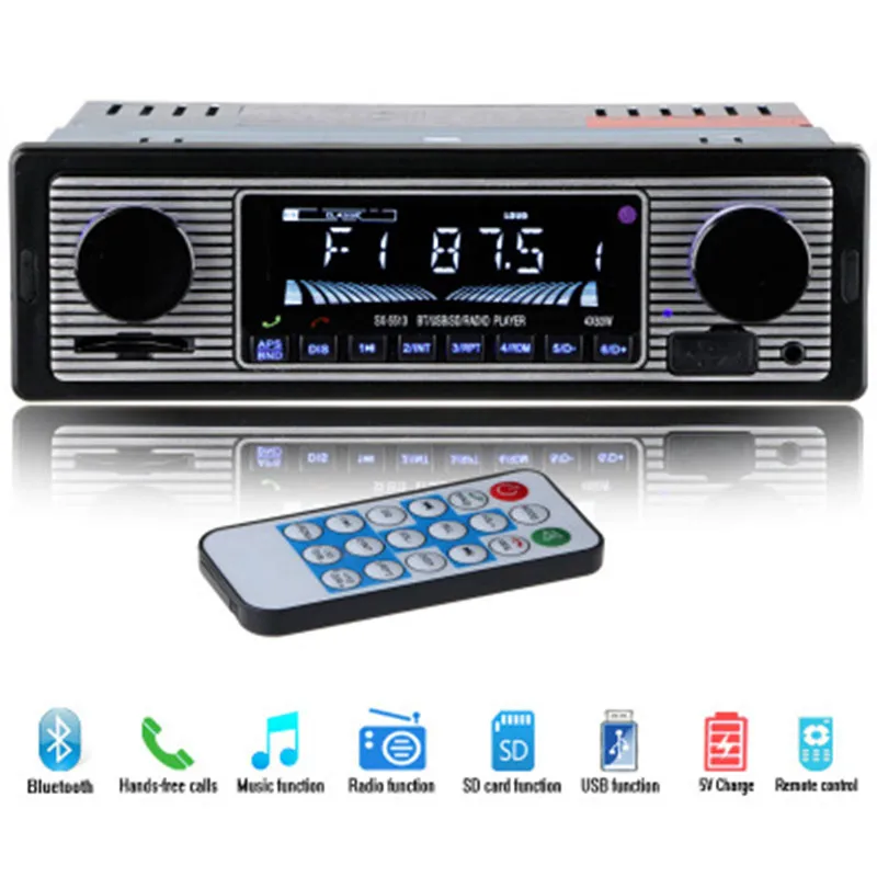 Громкой связи Bluetooth Авторадио автомобильный аудио стерео радио FM Aux вход приемник