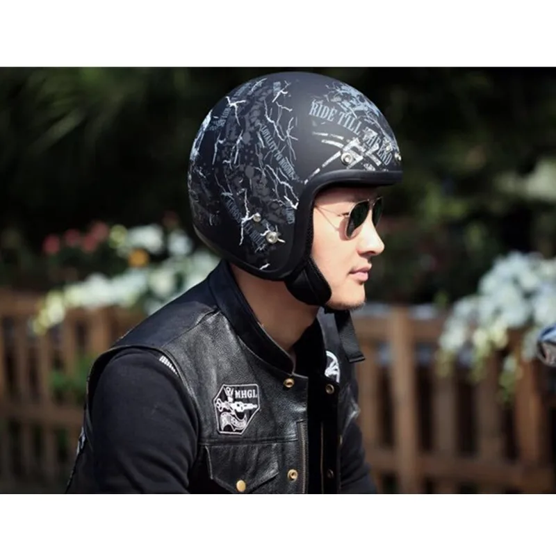 THH Harley Vintage Motorcycle helmet Jet scooter retro helmets 3/4 Open face casco half casque moto | Автомобили и мотоциклы