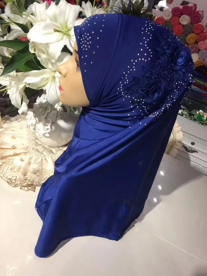 Новинка 2017 года Для женщин Многоцветный Кристалл мусульманский хиджаб зима