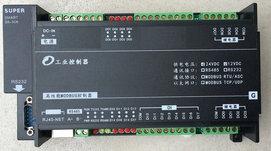 TCP 507E 8DO релейный выход 8DI переключатель вход RJ45 порт Ethernet IO модуль Modbus