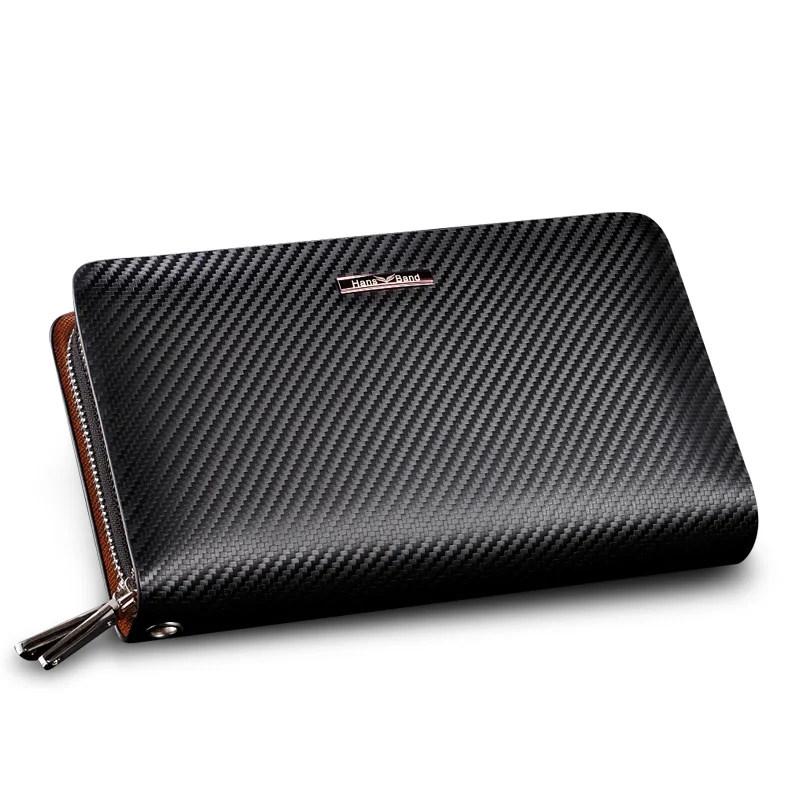 Новый деловой мужской клатч сумки из спилка на двойной молнии кошелек большой