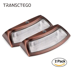 2 шт., ретро-светильник на солнечной батарее, садовый настенный светильник, 10 светодиодный, уличный, водонепроницаемый, патио, забор, датчик движения, Уличный настенный светильник, лампа на солнечной батарее