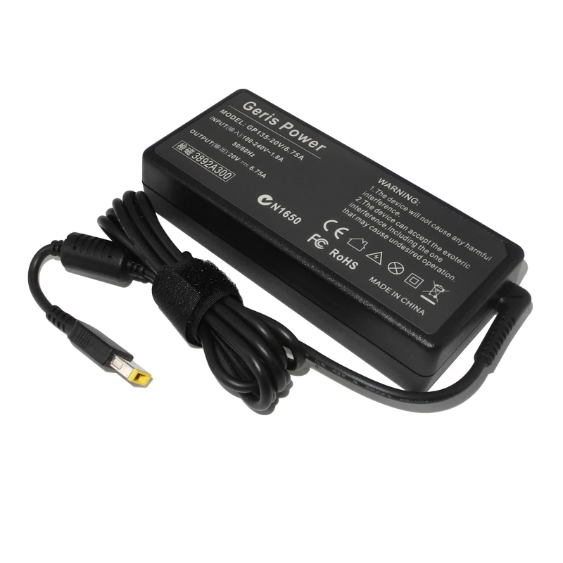 135W 20V 6.75A адаптер переменного тока питания для ноутбука Зарядное устройство для lenovo IdeaPad Y50 ADL135NDC3A 36200605 45N0361 45N0501 Y50-70-40 t540p