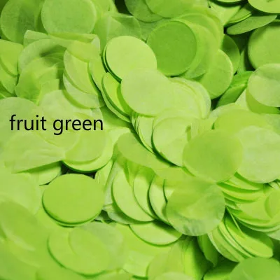 friut green 20 г 2,5 см круглая форма разбрызгивает конфетти из папиросной бумаги Boda день рождения свадьбы украшение стола Pinata воздушные шары наполнители - Цвет: friut green