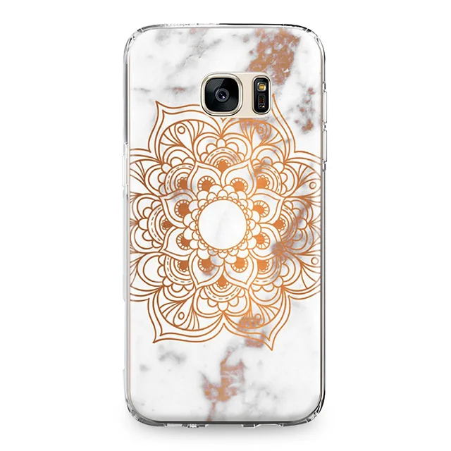 Цветная задняя крышка из ТПУ с цветком мандалой для Samsung Galaxy J3 J5 J7 A3 A5 A8 2015 2016 2017 2018