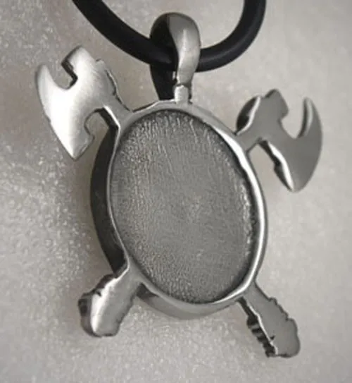 Viking Seal Barbarian Gladiator Medieval Double AXE Shield Silver Pewter Pendant | Украшения и аксессуары