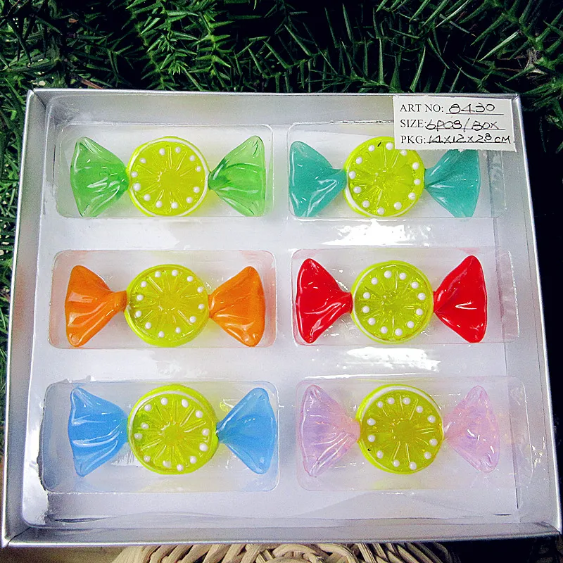 6 шт под заказ Антикварные ручные муранские стеклянные конфеты фигурка лимона