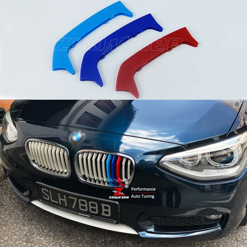 Аксессуары для BMW 1 серии E81 E87 E82 E88 F20 F21 передняя решетка радиатора полосы