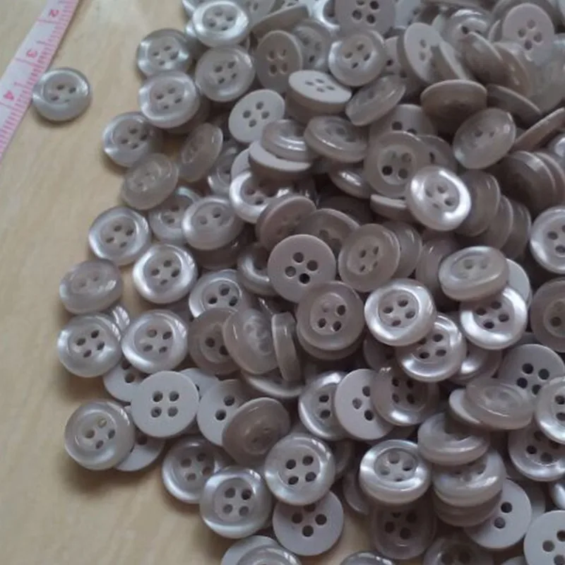 200pcs 11mm diameter clothing grey round button 4 holes gray garment buttons | Дом и сад