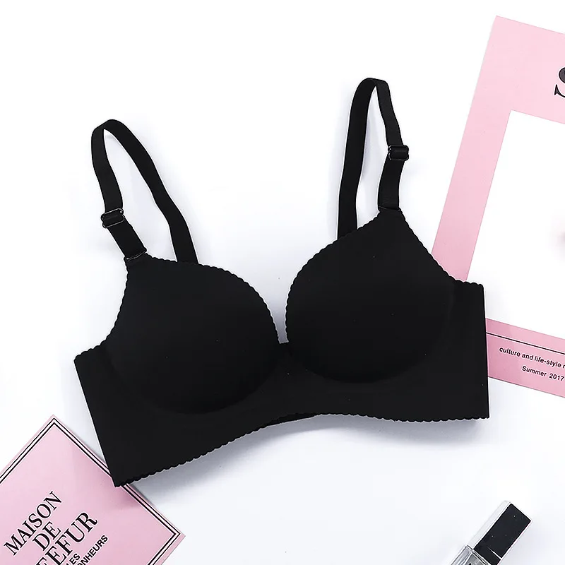 Тонкие чашечки сексуальные бюстгальтеры со стальным кольцом полностью закрытые для девочек фирменное