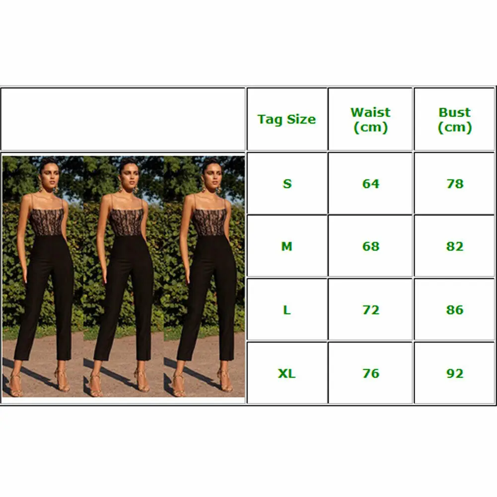 Винтажный OL женский сексуальный кружевной комбинезон на тонких бретельках