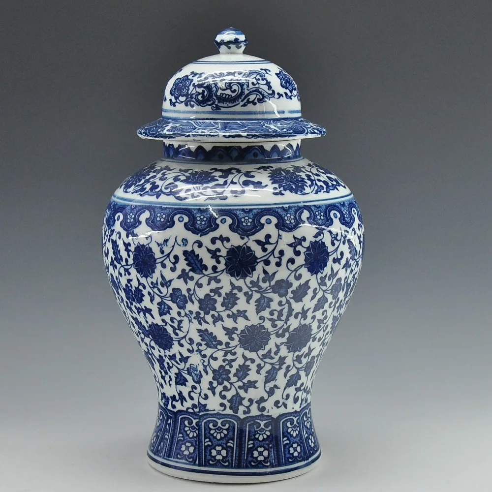 Бесплатная доставка китайская антикварная Цинь Qianlong Mark синяя и белая
