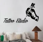 Виниловая тату-наклейка с логотипом для тату-салона