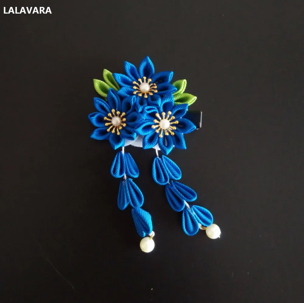 LALAVARA 10 шт. японские кимоно заколки kanzashi цветок заколки для волос для женщин детей девочек аксессуары для волос