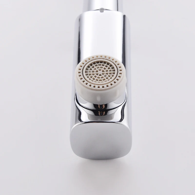 Выдвижной смеситель для раковины Fapully с хромированной отделкой в ванную комнату