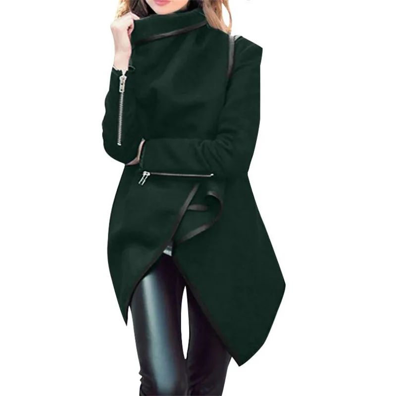 Приталенное шерстяное пальто в европейском и американском стиле ветровка куртка