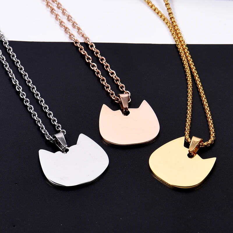 Ожерелье из нержавеющей стали индивидуальное серебряное золотое розовое золото