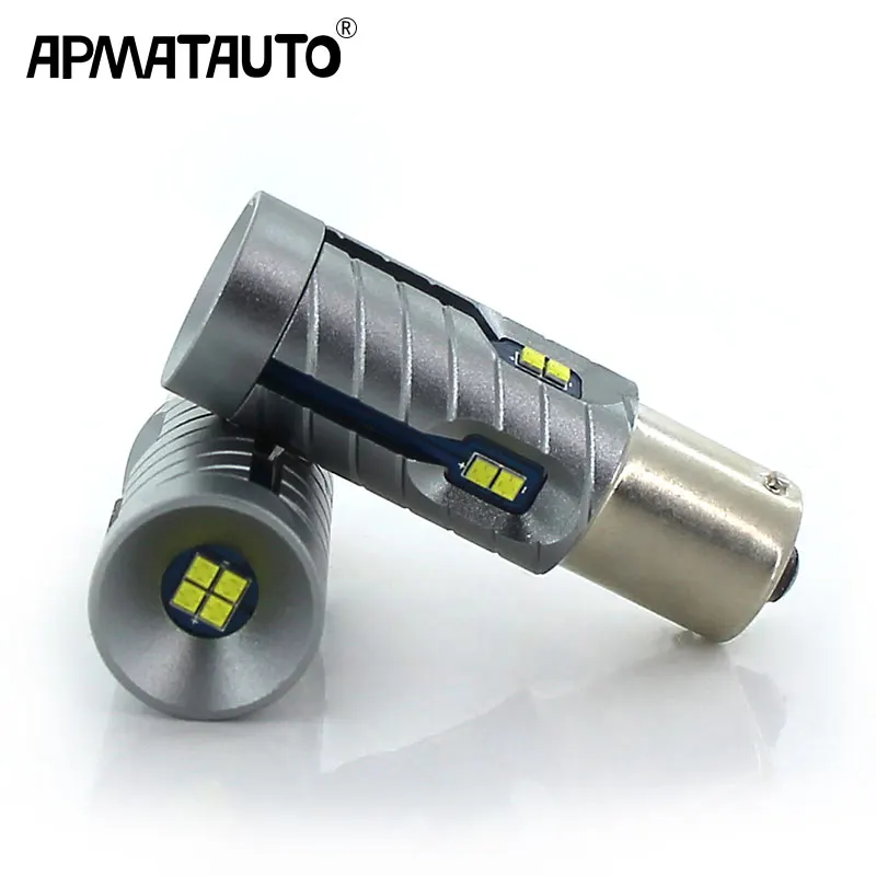 2 шт 6000 K Led 1156 ba15s p21w лампы T15 w16w T20 7440 фонари заднего хода автомобиля лампы высокой Мощность 12SMD Auto Back-up Light 12 V