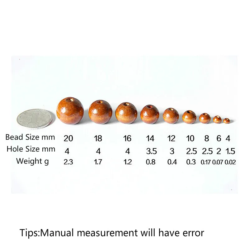 Круглые деревянные бусины черного и красного цвета ручной работы для