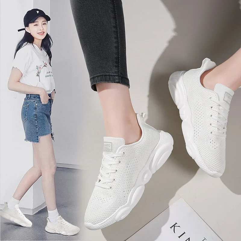 Onke женская обувь Летняя дышащая женские кроссовки на платформе с мишками удобная