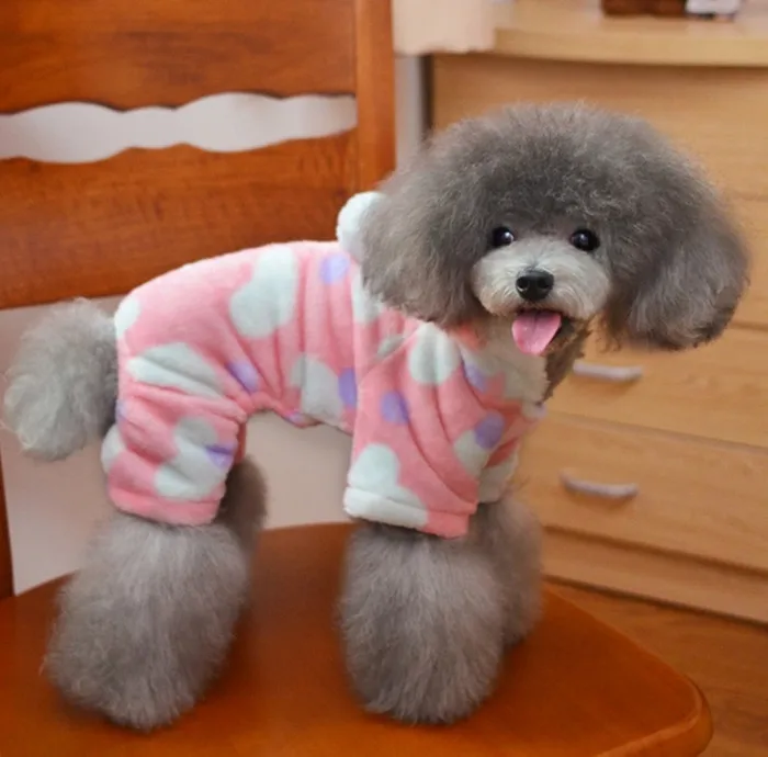 Горячая Распродажа фланелевые пижамы для собак мягкая одежда плюшевая Одежда