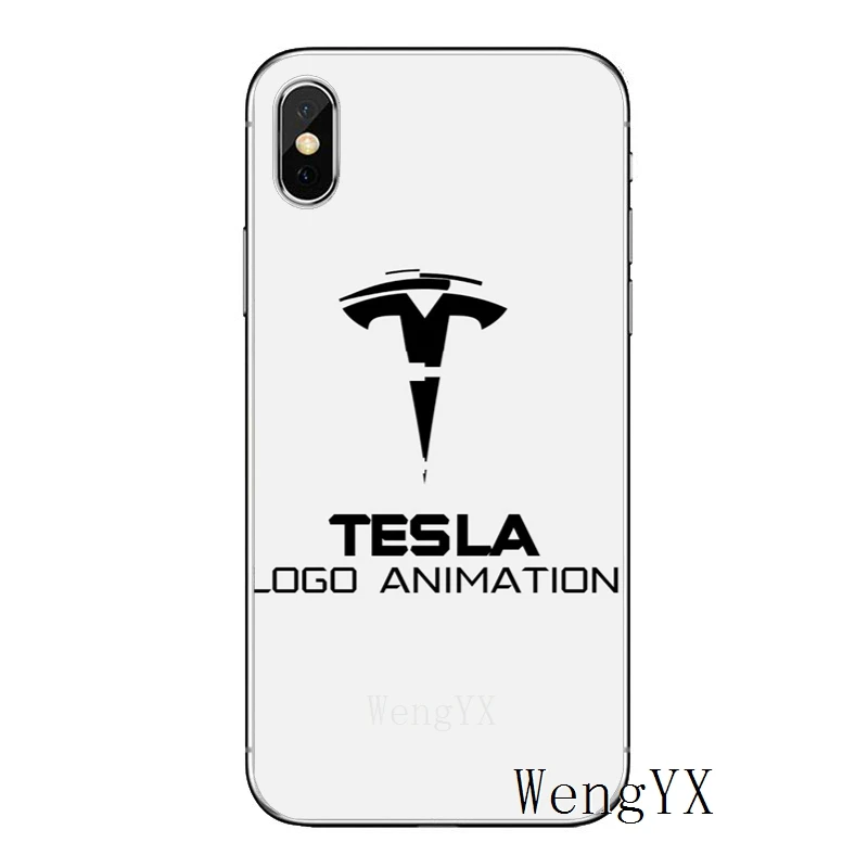 Супер Электрический автомобильный логотип Tesla для Apple iPhone 8 7 plus 6s 6 plus X XR XS Max SE 5s 5c 5 4s 4 TPU мягкий чехол для телефона - Цвет: tesla-car-logo-A-05